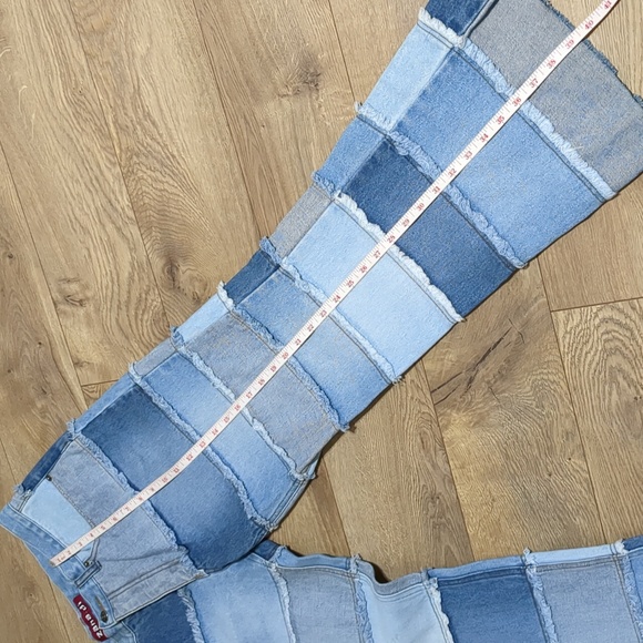 Vtg '00s Zana di patchwork flare jeans size 11 - Picture 11 of 13